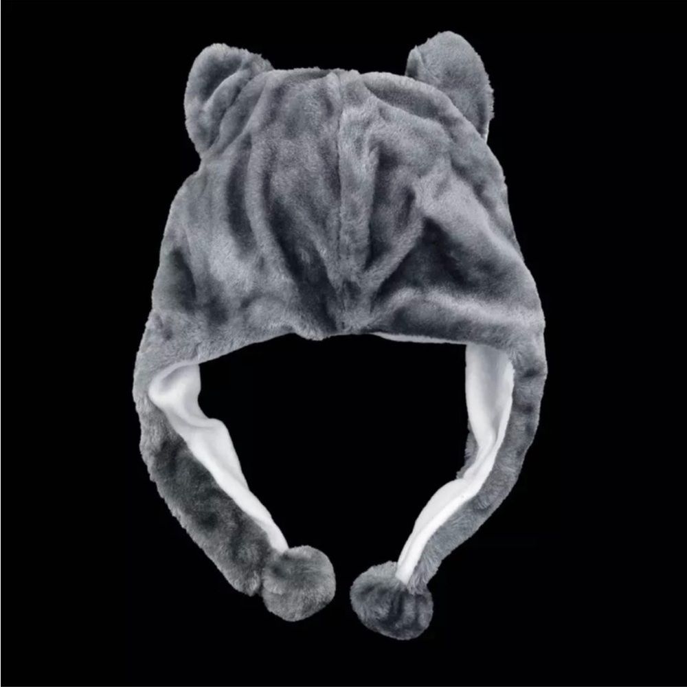 Winter Wolf Hat Beanie Fun Furry Animal Husky - Picture 7 of 8